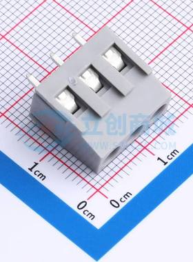螺钉式接线端子DB128L-5.0-3P-GY-S 插件,P=5mm 1x3P 直插 灰色