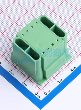 插拔式接线端子DB2ERHM-3.5-2*4P-GN 弯插3.5mm 2x4P 板端/插座-