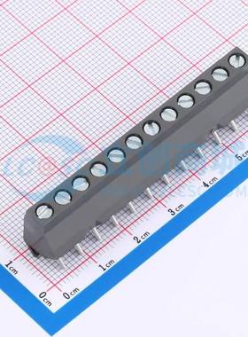 螺钉式接线端子974-DS/12 弯插,P=5mm 1x12P 弯插 灰色