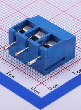 螺钉式接线端子JL300-50003U01 插件,P=5mm 1x3P 直插 蓝色