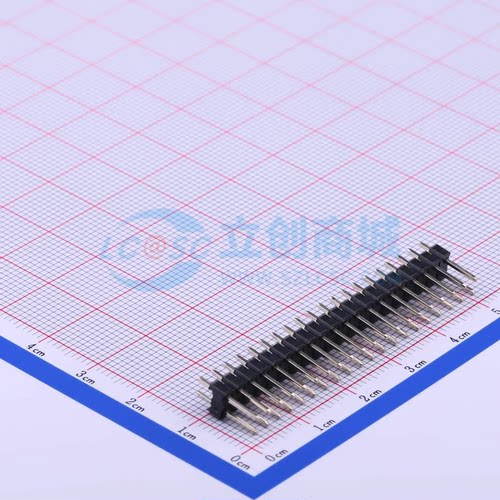 排针 2.54mm 2*20P直排针 插件,P=2.54mm 2x20P 方针 原装正品
