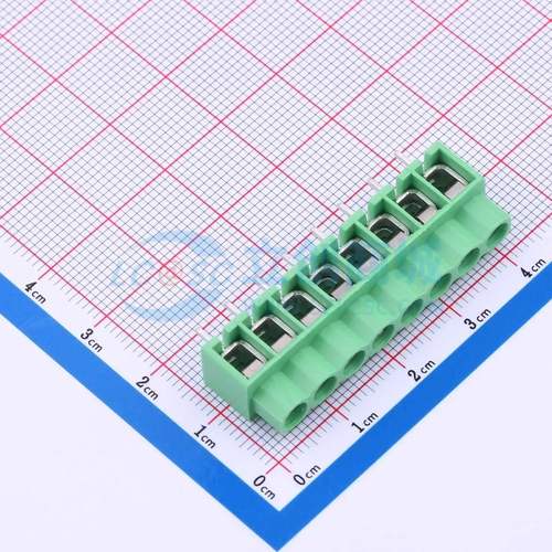 螺钉式接线端子DB166-5.0-8P-GN-P 插件,P=5mm 1x8P 直插 绿色