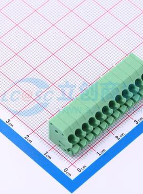 弹簧式接线端子1985292 插件,P=3.5mm 直插 绿色