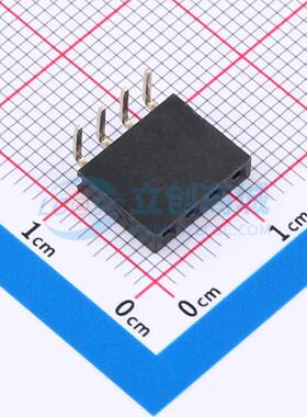 排母 FH2.54-06-04PWD 弯插,P=2.54mm 1x4P 方孔 电子元器件配单