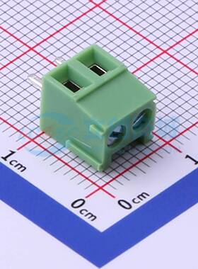 螺钉式接线端子XY303V-3.81-2P 插件,P=3.81mm 1x2P 直插 绿色
