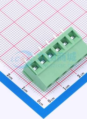 螺钉式接线端子DGL500-6P28V-MG361 插件,P=5mm 1x6P 直插 绿色