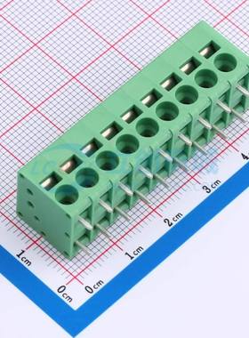 弹簧式接线端子MX205R-5.0-09P-GN01-Cu-A 弯插,P=5mm 1x9P绿色