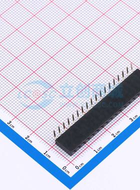 排母 DS1024-1x18R2 弯插,P=2.54mm 1x18P 方孔 电子元器件配单