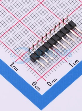 排针 5AKW3-7640-110-W0 弯插,P=2mm 1x10P 方针 原装正品