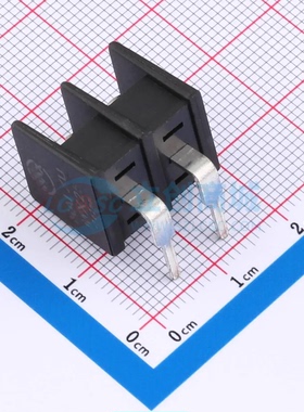 栅栏式接线端子MX25R-7.62-02P-BK01-Cu-S-A 弯插7.62mm 1x2P弯针