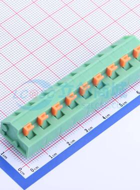 弹簧式接线端子KF237-7.62-9P 插件,P=7.62mm 1x9P 绿色