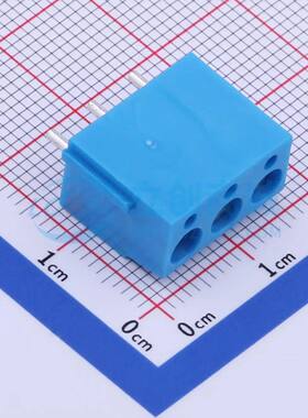 螺钉式接线端子DB300V-5.0-3P-BU-S 插件,P=5mm 1x3P 直插 蓝色