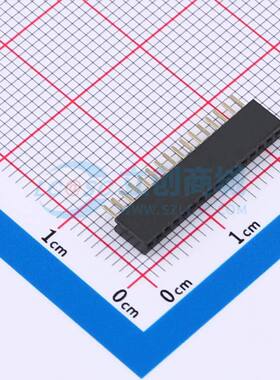 排母 B127N01-0B16P51-H43C24 插件,P=1.27mm 1x16P 方孔 电子元