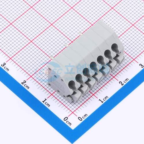 弹簧式接线端子MX250-3.5-07P-A-GY01-Cu-A 插件,P=3.5mm 1x7P 直