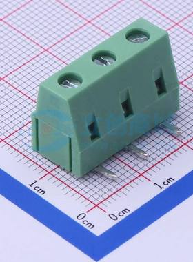 螺钉式接线端子DB128R-7.5-3P-GN-S 弯插,P=7.5mm 1x3P绿色