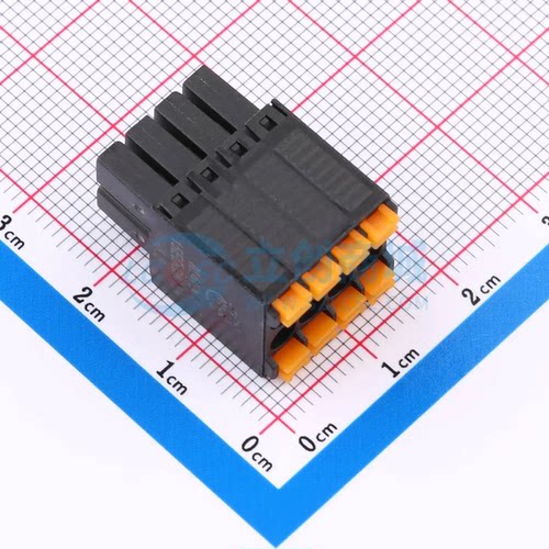插拔式接线端子MX15EDGKNH-3.5-2*04P-BK01-Cu-A P=3.5mm 2x4P 插