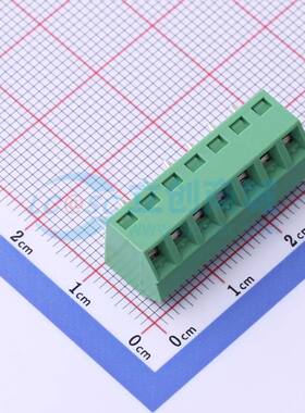 螺钉式接线端子DB127S-3.81-7P-GN-S P=3.81mm 1x7P 直插 绿色