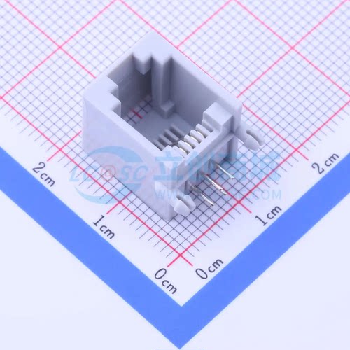 以太网连接器(RJ45 RJ11) R-RJ11R04P-A800插件 RJ11插座 无屏蔽