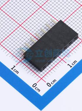 排母 B25420220-7PB0513-H85C32 插件,P=2.54mm 1x7P 方孔 电子元