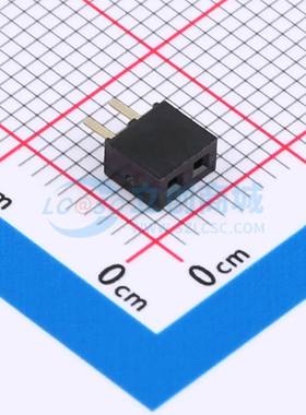 排母 CSFA101-0202A001R1AA 插件,P=2mm 1x2P 方孔 电子元器件配