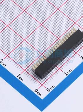 排母 B127M01-0B40P51-H43C24 插件,P=1.27mm 2x20P 方孔 电子元