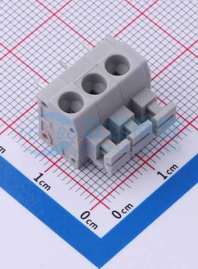 弹簧式接线端子DB260-5.0-3P-GY 插件,P=5mm 1x3P 灰色