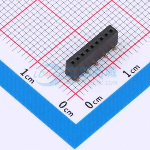 排母 PM1.27-UL2D-9A SMD,P=1.27mm(交错脚) 1x9P 方孔 电子元器