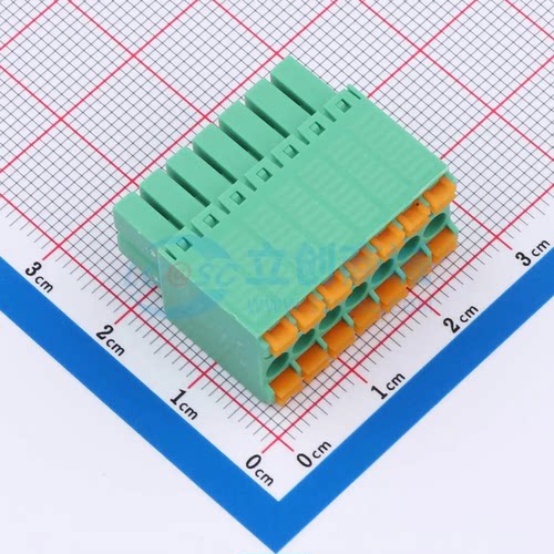 插拔式接线端子MX15EDGKNH-3.5-2*07P-GN01-Cu-A P=3.5mm 2x7P 插