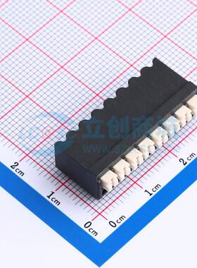 弹簧式接线端子JL212R-SMT-35008BP1 SMD,P=3.5mm 1x8P 卧贴 黑色