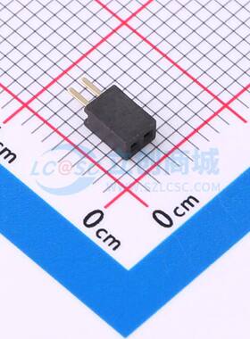 排母 PM1.27-UP1D-2A 插件,P=1.27mm 1x2P 方孔 电子元器件配单