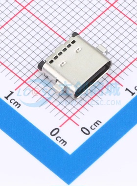 USB连接器 HX-TYPE-C 24P-1.6 USB C 3.2 REC, HORZ SMD 母 沉板