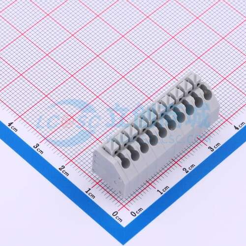 弹簧式接线端子MX250-3.5-10P-B-GY01-Cu-A P=3.5mm(交错脚) 1x10