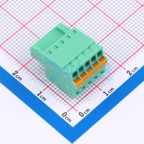 插拔式接线端子MX2EDGKD-2.5-05P-GN01-Cu-A P=2.5mm 1x5P 插头