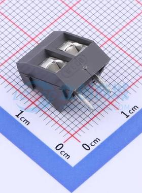 螺钉式接线端子964-T-DS/02 插件,P=5.08mm 1x2P 弯插 灰色