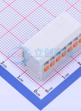 弹簧式接线端子KF239-3.5-7P 插件,P=3.5mm 1x7P 白色