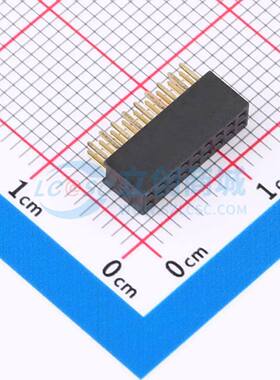 排母 X1321FV-2x09-C43D24 插件,P=1.27mm 2x9P 方孔 电子元器件