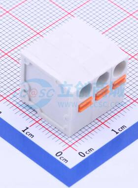 弹簧式接线端子KF239-5.08-3P 插件,P=5.08mm 1x3P 白色