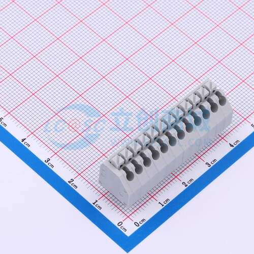 弹簧式接线端子MX250-3.5-12P-A-GY01-Cu-A 插件,P=3.5mm 1x12P