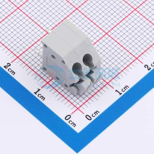 弹簧式接线端子MX250-3.5-02P-B-GY01-Cu-A P=3.5mm(交错脚) 1x2P