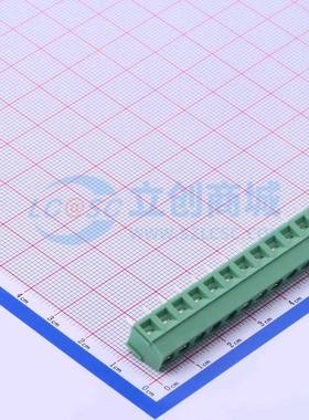 螺钉式接线端子DB127V-5.0-12P-GN-S 插件,P=5mm 1x12P 直插 绿色