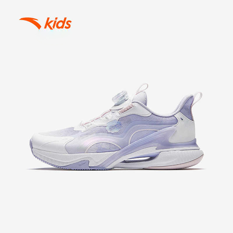 安踏儿童2025年夏女大童纽扣精灵女生专属运动跑步鞋