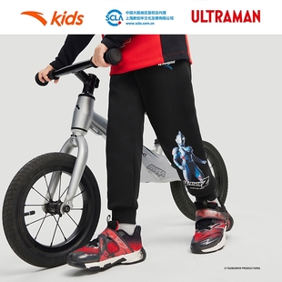 安踏儿童2025春秋款男小童透气裤子奥特曼卫裤运动长裤