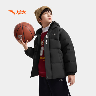 星火安踏儿童男大童羽绒服2025冬款新舒适保暖中大童防水羽绒外套
