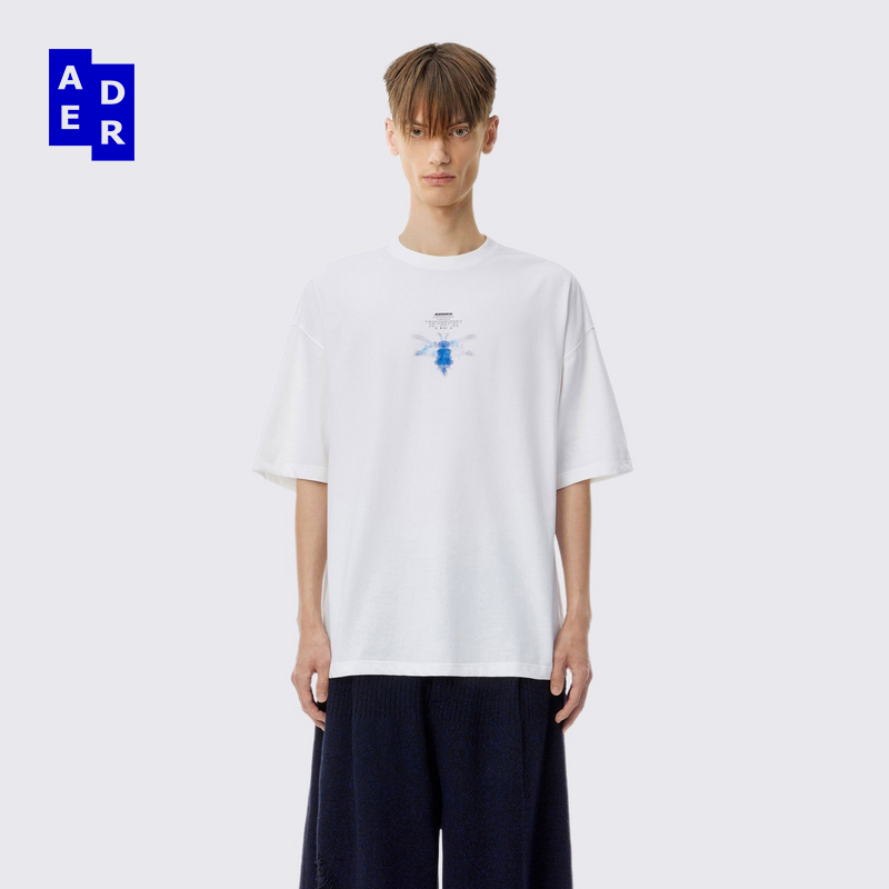 ADERERROR 24SS Blue bee 贴花T恤微宽松款正面印花T恤