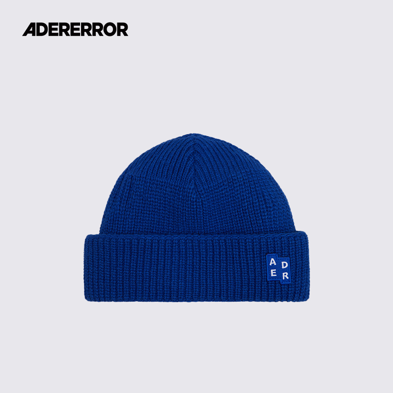 ADERERROR短款秋冬刺绣针织帽
