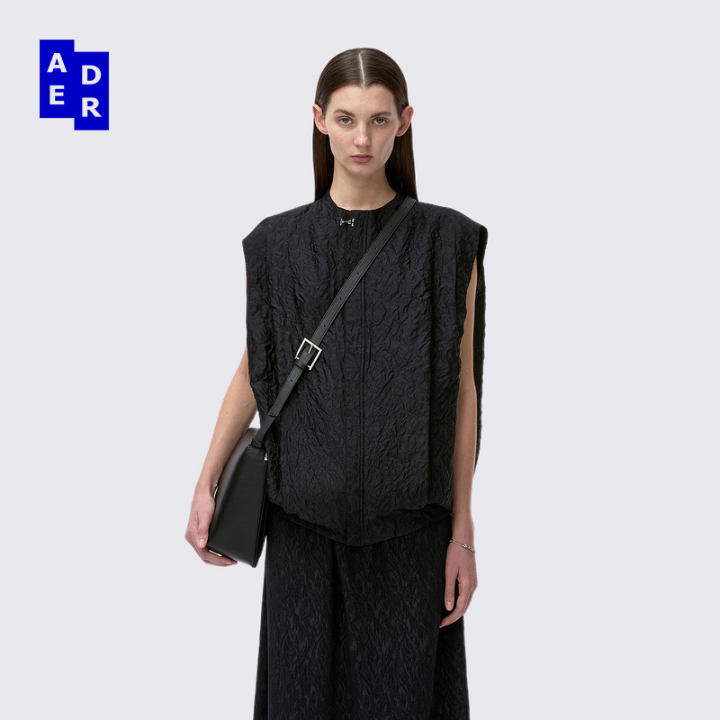 ADERERROR 25SS  Vest Product. 65 马甲褶裥廓形双拉链无袖衬衫