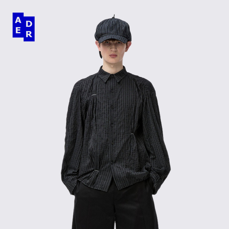 ADERERROR 25SS  Shirt Product. 55 衬衫条纹褶皱工艺衬衫外套