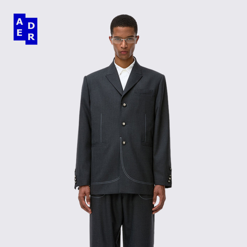 ADERERROR 25SS  Blazer Product. 8 对比色缝线尖驳领西装外套