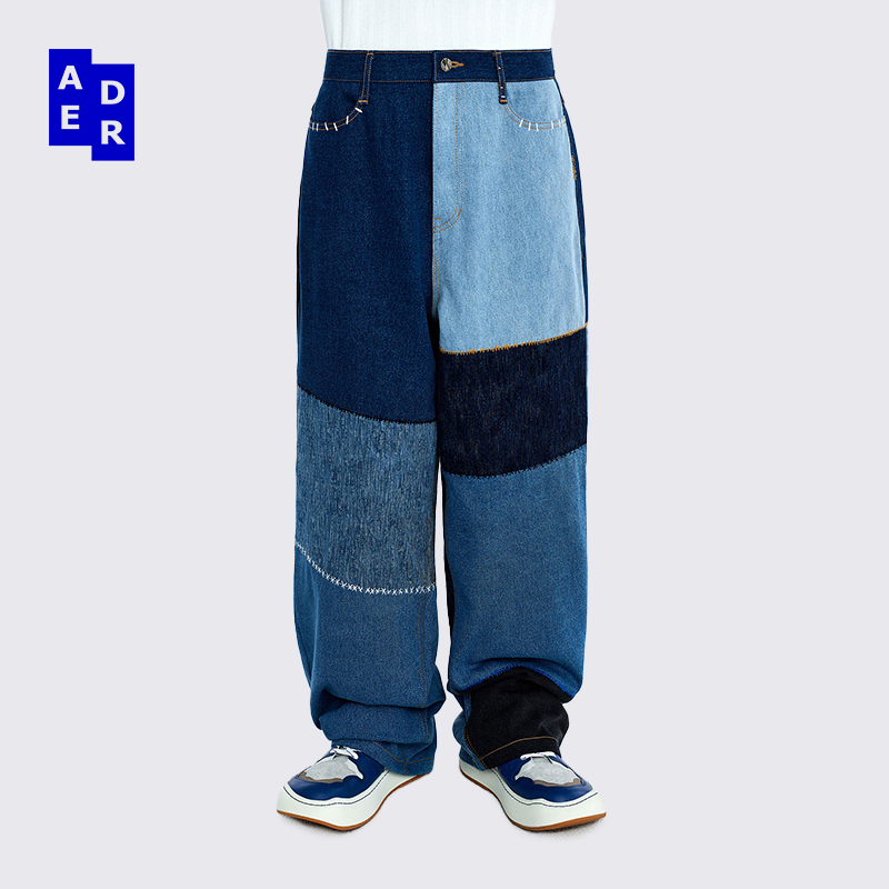 ADERERROR拼接风牛仔裤