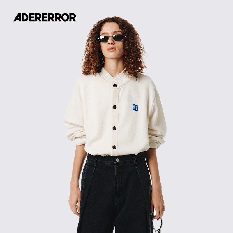 ADERERROR长袖修身针织开衫